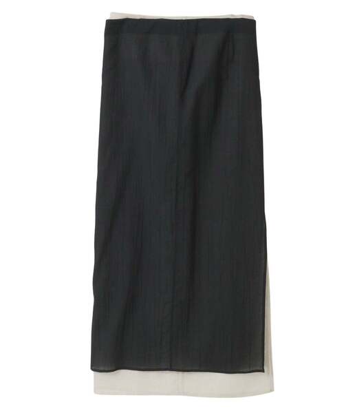 CURRENTAGE(カレンテージ)の「Bicolor I-line Skirt(スカート・レディース・ホワイト/ブラック・1/2)」の11枚目の写真
