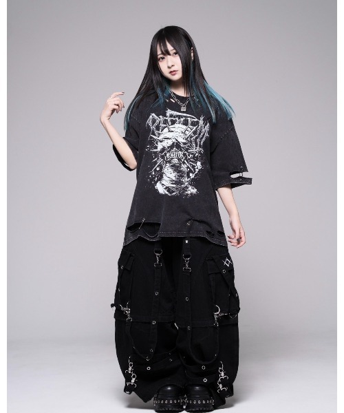 REFLEM(レフレム)の「『REFLEM/レフレム』2WAYバレルレッグデニムカーゴパンツ(デニムパンツ・レディース・グレー/ブラック・L/M)」の15枚目の写真