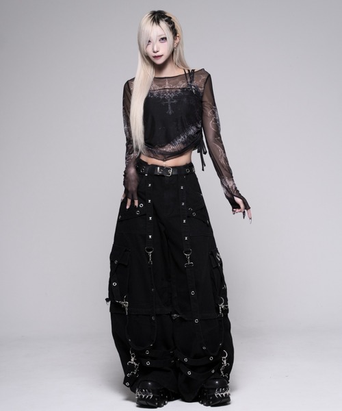 REFLEM(レフレム)の「『REFLEM/レフレム』2WAYバレルレッグデニムカーゴパンツ(デニムパンツ・レディース・グレー/ブラック・L/M)」の12枚目の写真
