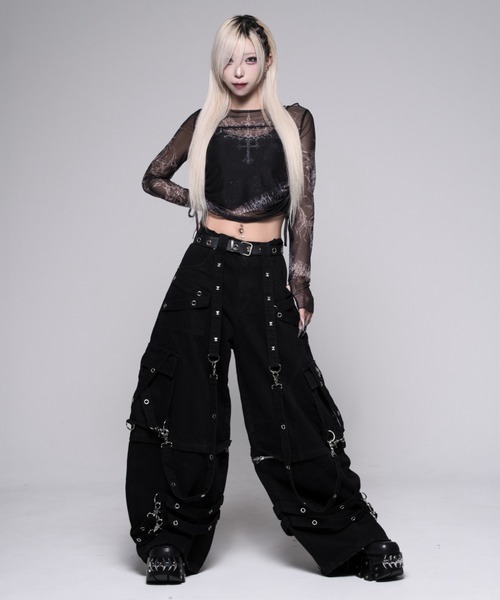 REFLEM(レフレム)の「『REFLEM/レフレム』2WAYバレルレッグデニムカーゴパンツ(デニムパンツ・レディース・グレー/ブラック・L/M)」の13枚目の写真