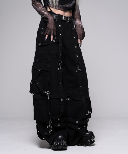 REFLEM(レフレム)の「『REFLEM/レフレム』2WAYバレルレッグデニムカーゴパンツ(デニムパンツ・レディース・グレー/ブラック・L/M)」の9枚目の写真