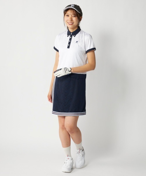 FILA GOLF(フィラゴルフ )の「【FILA GOLF:フィラゴルフ】レディースワンピース ジャガード ゴルフ(ワンピース・レディース・ホワイト/ベージュ/ネイビー・MEDIUM/LARGE/X-LARGE/XX-LARGE)」の15枚目の写真