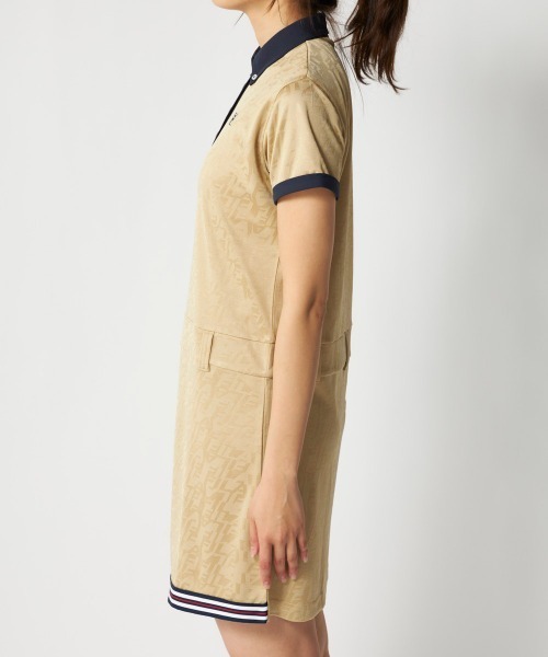 FILA GOLF(フィラゴルフ )の「【FILA GOLF:フィラゴルフ】レディースワンピース ジャガード ゴルフ(ワンピース・レディース・ホワイト/ベージュ/ネイビー・MEDIUM/LARGE/X-LARGE/XX-LARGE)」の10枚目の写真