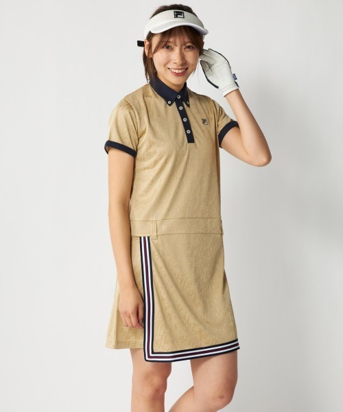 FILA GOLF(フィラゴルフ )の「【FILA GOLF:フィラゴルフ】レディースワンピース ジャガード ゴルフ(ワンピース・レディース・ホワイト/ベージュ/ネイビー・MEDIUM/LARGE/X-LARGE/XX-LARGE)」の11枚目の写真