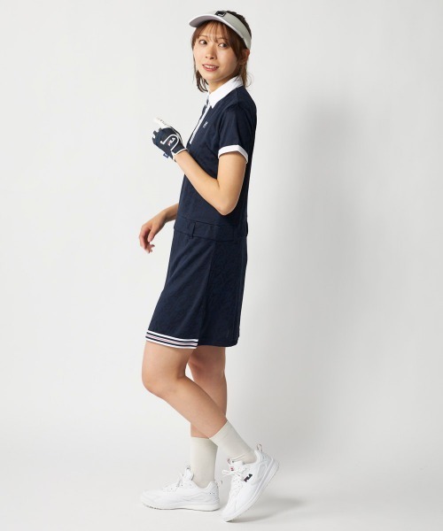 FILA GOLF(フィラゴルフ )の「【FILA GOLF:フィラゴルフ】レディースワンピース ジャガード ゴルフ(ワンピース・レディース・ホワイト/ベージュ/ネイビー・MEDIUM/LARGE/X-LARGE/XX-LARGE)」の21枚目の写真