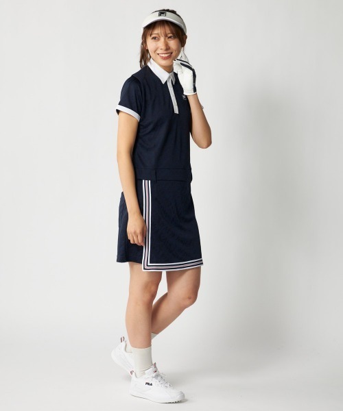 FILA GOLF(フィラゴルフ )の「【FILA GOLF:フィラゴルフ】レディースワンピース ジャガード ゴルフ(ワンピース・レディース・ホワイト/ベージュ/ネイビー・MEDIUM/LARGE/X-LARGE/XX-LARGE)」の8枚目の写真