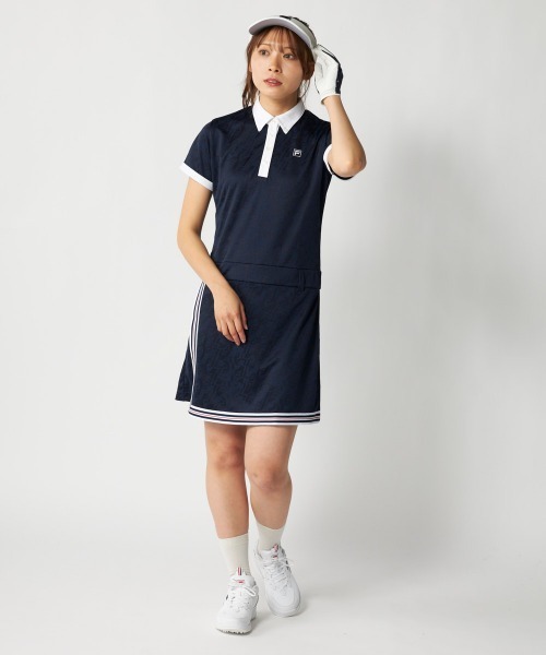 FILA GOLF(フィラゴルフ )の「【FILA GOLF:フィラゴルフ】レディースワンピース ジャガード ゴルフ(ワンピース・レディース・ホワイト/ベージュ/ネイビー・MEDIUM/LARGE/X-LARGE/XX-LARGE)」の13枚目の写真