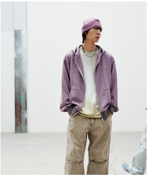 999HUMANITY(999ヒューマニティ)の「AV フードパーカー (パープル)(パーカー・レディース・その他・0(XS)/1(S)/2(M)/3(L))」の6枚目の写真