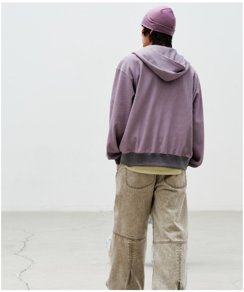 999HUMANITY(999ヒューマニティ)の「AV フードパーカー (パープル)(パーカー・レディース・その他・0(XS)/1(S)/2(M)/3(L))」の2枚目の写真