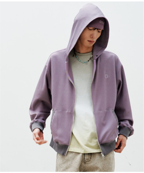 999HUMANITY(999ヒューマニティ)の「AV フードパーカー (パープル)(パーカー・レディース・その他・0(XS)/1(S)/2(M)/3(L))」の3枚目の写真
