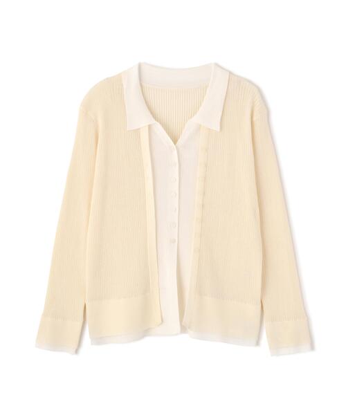 PROPORTION BODY DRESSING（プロポーションボディドレッシング）の「＜今村朱里さんコラボ＞レイヤード風リブニット / 1216170309（ニット/セーター・レディース・オフホワイト/イエロー/ダークグレー・MEDIUM/SMALL）」の22枚目の写真