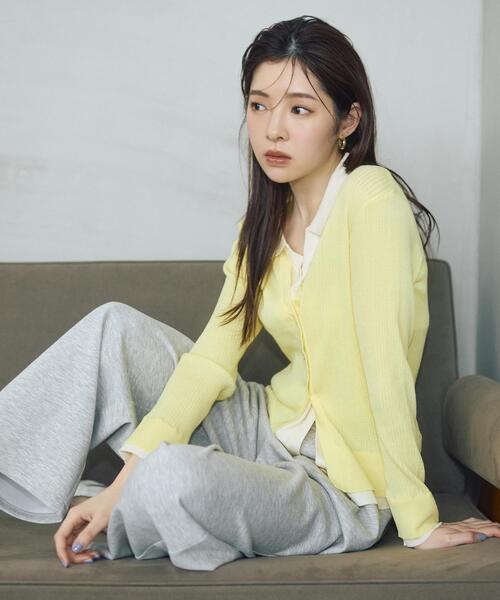 PROPORTION BODY DRESSING（プロポーションボディドレッシング）の「＜今村朱里さんコラボ＞レイヤード風リブニット / 1216170309（ニット/セーター・レディース・オフホワイト/イエロー/ダークグレー・MEDIUM/SMALL）」の11枚目の写真