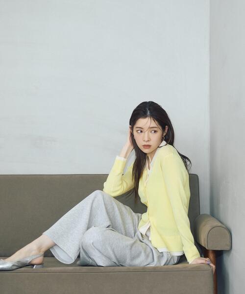 PROPORTION BODY DRESSING（プロポーションボディドレッシング）の「＜今村朱里さんコラボ＞レイヤード風リブニット / 1216170309（ニット/セーター・レディース・オフホワイト/イエロー/ダークグレー・MEDIUM/SMALL）」の9枚目の写真