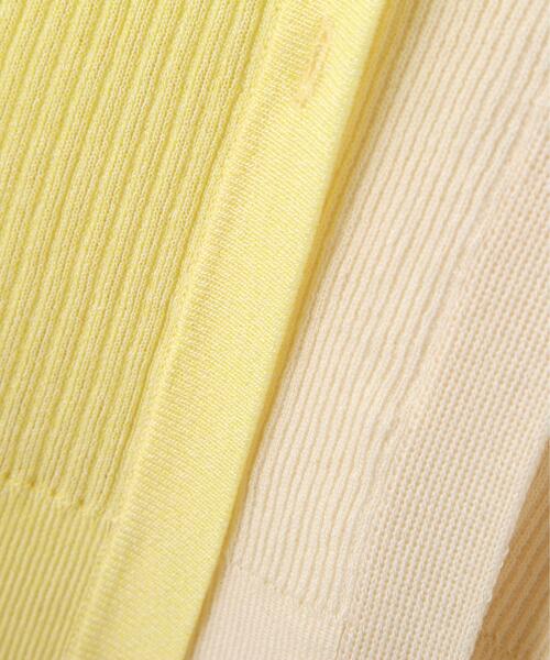PROPORTION BODY DRESSING（プロポーションボディドレッシング）の「＜今村朱里さんコラボ＞レイヤード風リブニット / 1216170309（ニット/セーター・レディース・オフホワイト/イエロー/ダークグレー・MEDIUM/SMALL）」の4枚目の写真