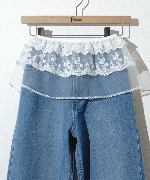 flower（フラワー）の「プチラップスカート（スカート・レディース・ホワイト・FREE）」の6枚目の写真