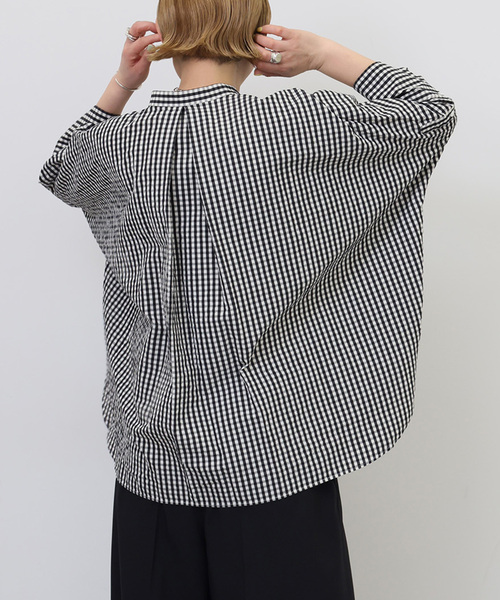 JOURNAL STANDARD LUXE（ジャーナルスタンダード　ラックス）の「C/Cu ドルマンシャツ（シャツ/ブラウス・レディース・サックスブルー/ブラック/ブラック系その他・FREE）」の2枚目の写真