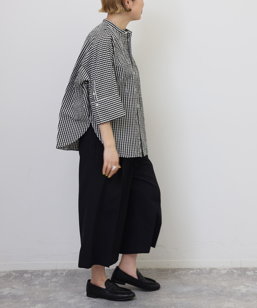 JOURNAL STANDARD LUXE（ジャーナルスタンダード　ラックス）の「C/Cu ドルマンシャツ（シャツ/ブラウス・レディース・サックスブルー/ブラック/ブラック系その他・FREE）」の9枚目の写真