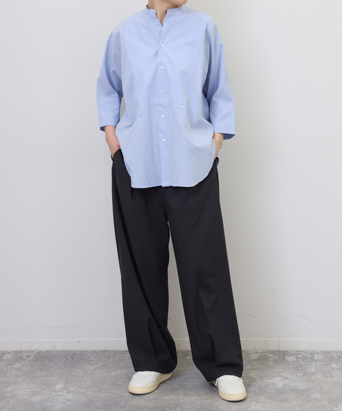 JOURNAL STANDARD LUXE（ジャーナルスタンダード　ラックス）の「C/Cu ドルマンシャツ（シャツ/ブラウス・レディース・サックスブルー/ブラック/ブラック系その他・FREE）」の10枚目の写真