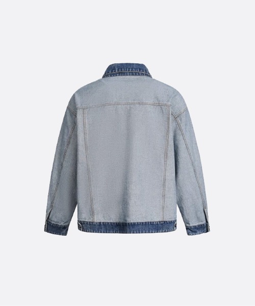 U:UME(ユーム)の「Lapel Denim Jacket(デニムジャケット・メンズ・ブルー・XX-LARGE/X-LARGE/LARGE/MEDIUM)」の2枚目の写真