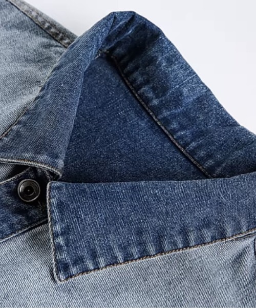 U:UME(ユーム)の「Lapel Denim Jacket(デニムジャケット・メンズ・ブルー・XX-LARGE/X-LARGE/LARGE/MEDIUM)」の3枚目の写真