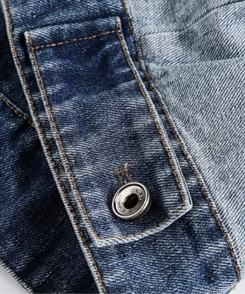 U:UME(ユーム)の「Lapel Denim Jacket(デニムジャケット・メンズ・ブルー・XX-LARGE/X-LARGE/LARGE/MEDIUM)」の6枚目の写真