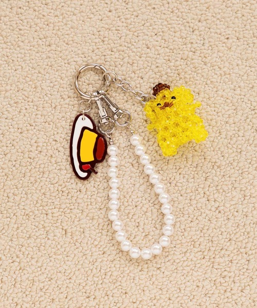 Me%（ミィパーセント）の「【ポムポムプリン】ビーズキーチャーム　641553（その他雑貨・レディース・ブラウン/イエロー系その他/ブラック・FREE）」の3枚目の写真