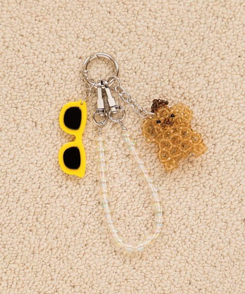 Me%（ミィパーセント）の「【ポムポムプリン】ビーズキーチャーム　641553（その他雑貨・レディース・ブラウン/イエロー系その他/ブラック・FREE）」の2枚目の写真