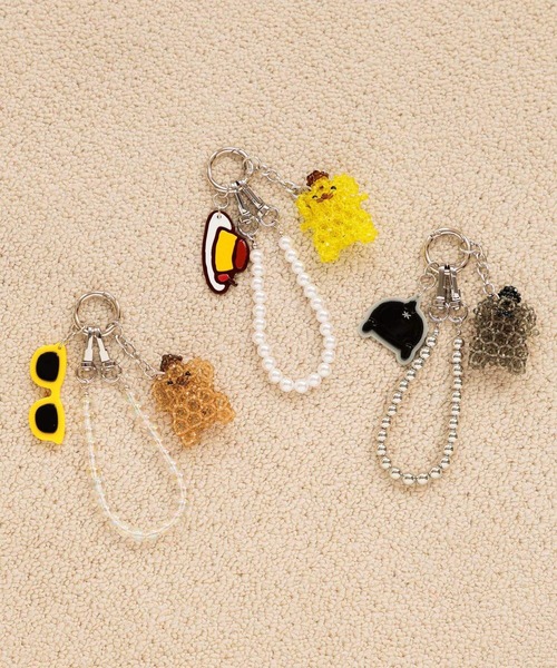 Me%（ミィパーセント）の「【ポムポムプリン】ビーズキーチャーム　641553（その他雑貨・レディース・ブラウン/イエロー系その他/ブラック・FREE）」の4枚目の写真