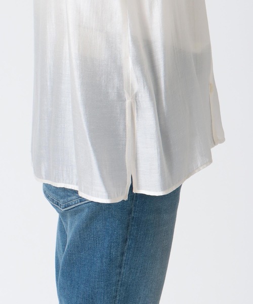 Jines（ジネス）の「ラッフルフリルブラウス（シャツ/ブラウス・レディース・ブラック/ベージュ/ホワイト・38）」の22枚目の写真