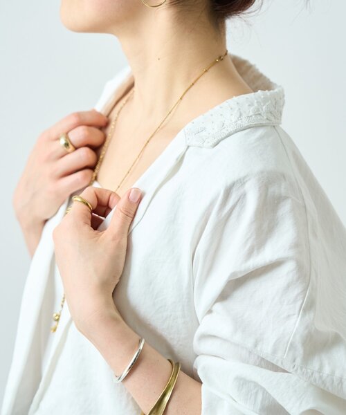 BEARDSLEY（ビアズリー）の「刺繍シャツジャケット（その他アウター・レディース・ホワイト/ブラック・FREE）」の20枚目の写真