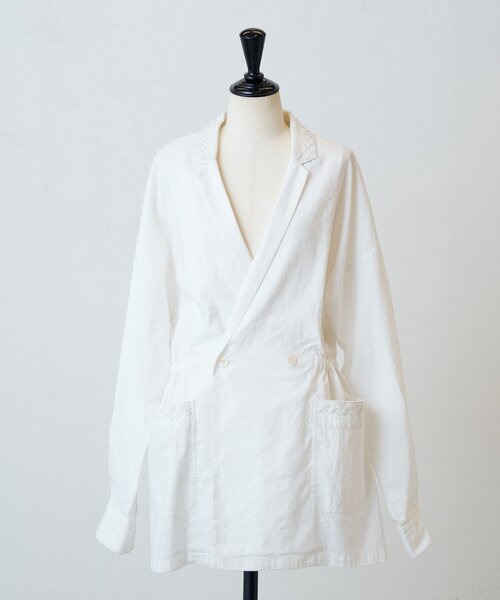 BEARDSLEY（ビアズリー）の「刺繍シャツジャケット（その他アウター・レディース・ホワイト/ブラック・FREE）」の11枚目の写真