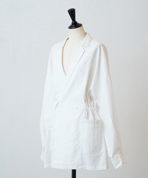 BEARDSLEY（ビアズリー）の「刺繍シャツジャケット（その他アウター・レディース・ホワイト/ブラック・FREE）」の12枚目の写真