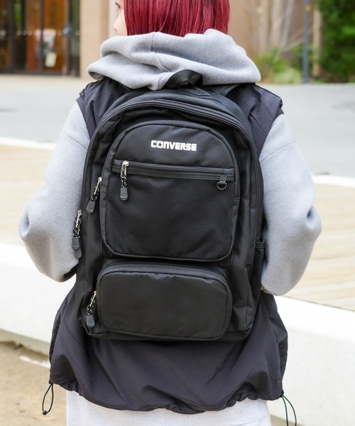 CONVERSE(コンバース)の「【CONVERSE/コンバース】3POCKET BACKPACK 3ポケットバックパック 容量約30L(バックパック/リュック・メンズ・ホワイト/ピンク/ブラック/サックスブルー・FREE)」の8枚目の写真
