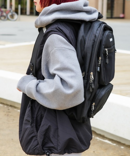 CONVERSE(コンバース)の「【CONVERSE/コンバース】3POCKET BACKPACK 3ポケットバックパック 容量約30L(バックパック/リュック・メンズ・ホワイト/ピンク/ブラック/サックスブルー・FREE)」の10枚目の写真
