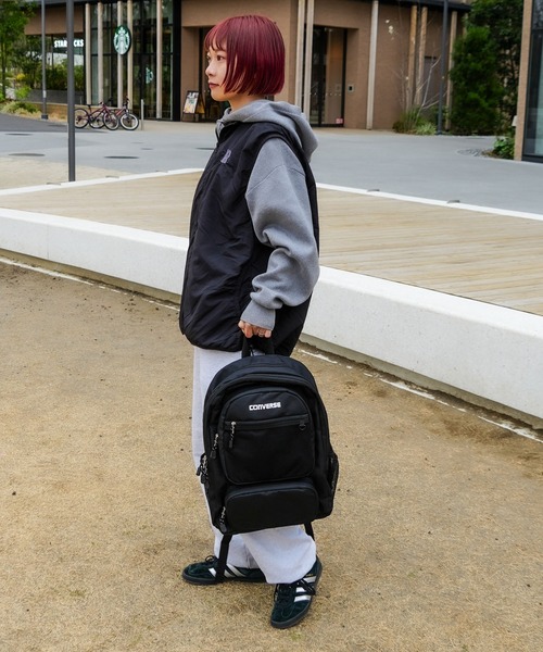 CONVERSE(コンバース)の「【CONVERSE/コンバース】3POCKET BACKPACK 3ポケットバックパック 容量約30L(バックパック/リュック・メンズ・ホワイト/ピンク/ブラック/サックスブルー・FREE)」の11枚目の写真