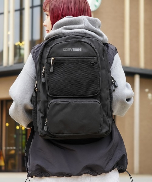 CONVERSE(コンバース)の「【CONVERSE/コンバース】3POCKET BACKPACK 3ポケットバックパック 容量約30L(バックパック/リュック・メンズ・ホワイト/ピンク/ブラック/サックスブルー・FREE)」の13枚目の写真