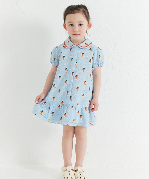 moimoln（モイモルン）の「サマーアイスシアサッカー半袖ワンピース（ワンピース・キッズ・ライトブルー・80ｃｍ/90cm/100cm/110cm/120cm/130cm）」の11枚目の写真