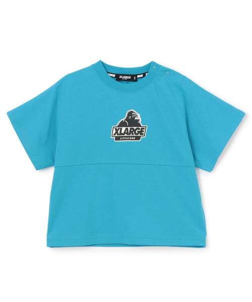 XLARGE KIDS(エクストララージキッズ)の「バックロゴ 切り替え半袖Tシャツ(Tシャツ/カットソー・キッズ・ホワイト/ターコイズブルー・140cm/100cm/80cm/90cm/110cm/120cm/130cm)」の6枚目の写真