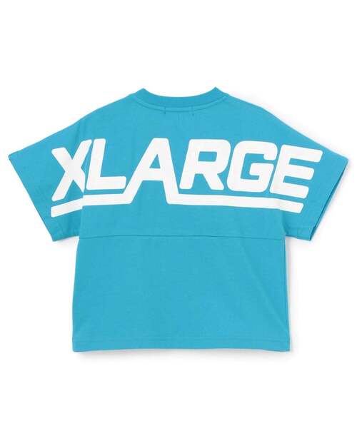 XLARGE KIDS(エクストララージキッズ)の「バックロゴ 切り替え半袖Tシャツ(Tシャツ/カットソー・キッズ・ホワイト/ターコイズブルー・140cm/100cm/80cm/90cm/110cm/120cm/130cm)」の7枚目の写真