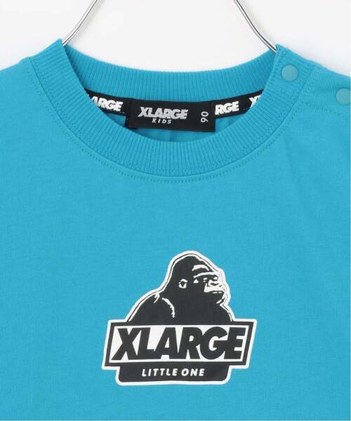 XLARGE KIDS(エクストララージキッズ)の「バックロゴ 切り替え半袖Tシャツ(Tシャツ/カットソー・キッズ・ホワイト/ターコイズブルー・140cm/100cm/80cm/90cm/110cm/120cm/130cm)」の8枚目の写真