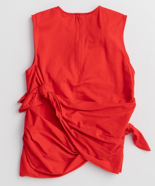 MAISON SPECIAL(メゾンスペシャル)の「Knot Sleeveless T-Shirt/ノットノースリーブTEE(Tシャツ/カットソー・レディース・ホワイト/レッド・FREE)」の20枚目の写真