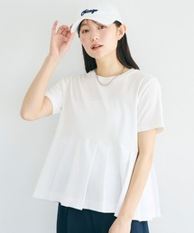 タック異素材切替Tシャツ