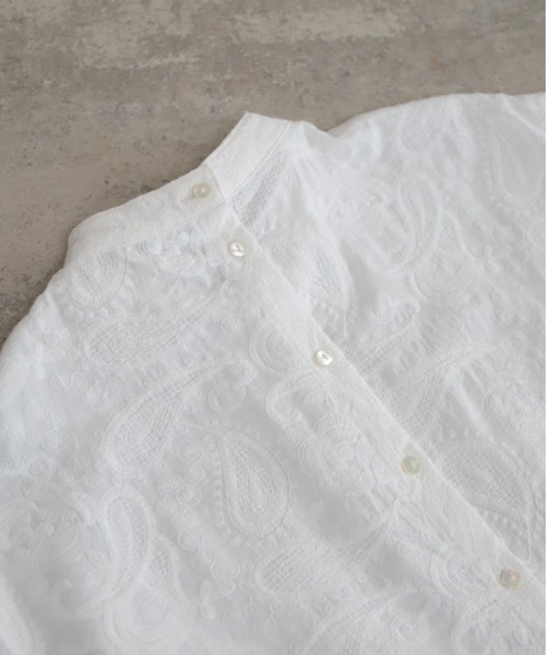 NOMBRE IMPAIR（ノンブルアンペール）の「薄手綿ペイズリー刺繍　フレンチブラウス（シャツ/ブラウス・レディース・ホワイト・FREE）」の15枚目の写真
