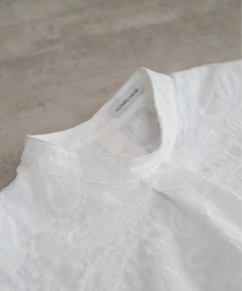 NOMBRE IMPAIR（ノンブルアンペール）の「薄手綿ペイズリー刺繍　フレンチブラウス（シャツ/ブラウス・レディース・ホワイト・FREE）」の16枚目の写真
