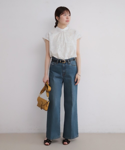 NOMBRE IMPAIR（ノンブルアンペール）の「薄手綿ペイズリー刺繍　フレンチブラウス（シャツ/ブラウス・レディース・ホワイト・FREE）」の3枚目の写真
