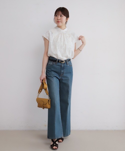 NOMBRE IMPAIR（ノンブルアンペール）の「薄手綿ペイズリー刺繍　フレンチブラウス（シャツ/ブラウス・レディース・ホワイト・FREE）」の4枚目の写真
