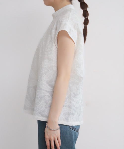NOMBRE IMPAIR（ノンブルアンペール）の「薄手綿ペイズリー刺繍　フレンチブラウス（シャツ/ブラウス・レディース・ホワイト・FREE）」の21枚目の写真