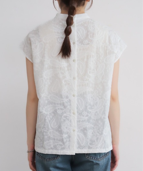 NOMBRE IMPAIR（ノンブルアンペール）の「薄手綿ペイズリー刺繍　フレンチブラウス（シャツ/ブラウス・レディース・ホワイト・FREE）」の22枚目の写真