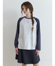 THEMITTEN（ザ・ミトン）の「Neer raglan t-shirt (melange gray)（Tシャツ/カットソー）」