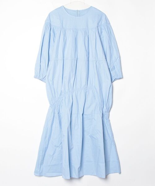 FREE STYLISTS(フリー スタイリスト)の「YUGA_YGMC Korean style pleated flared dress(ワンピース・レディース・ホワイト/ライトブルー・FREE)」の20枚目の写真